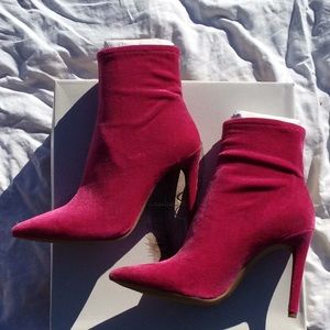 Jessica Simpson Hot Pink Bootie Heels New 8.5